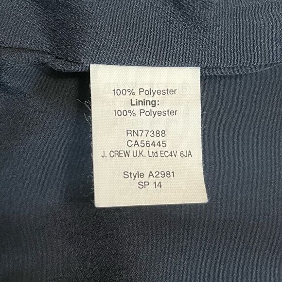 J. Crew Navy Blue Front Pleated Pencil Skirt Size 2 - Picture 7 of 7